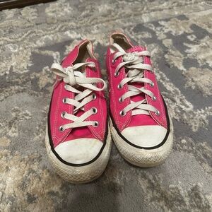 Converse Pink and White Women's Sneakers Size 6 Used Condition